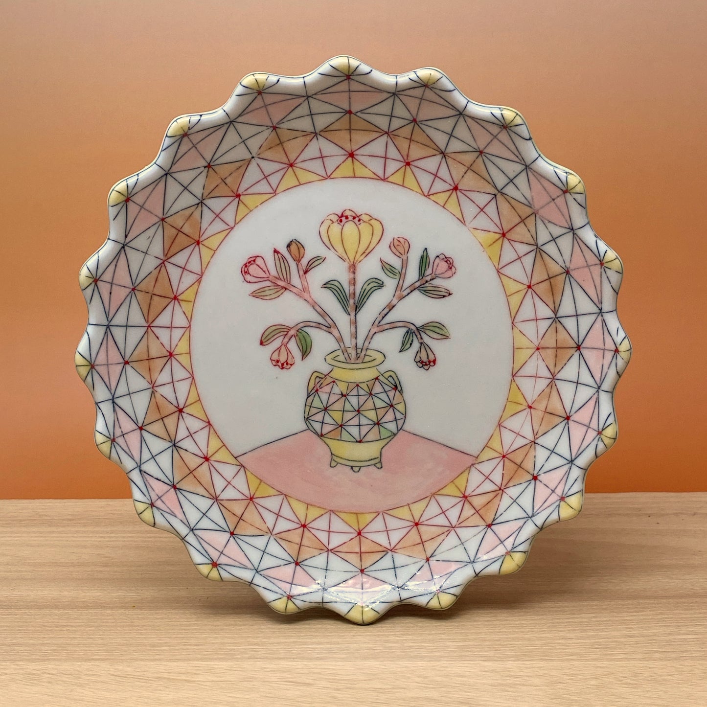 39_Lunch Plate: Vase with Flowers