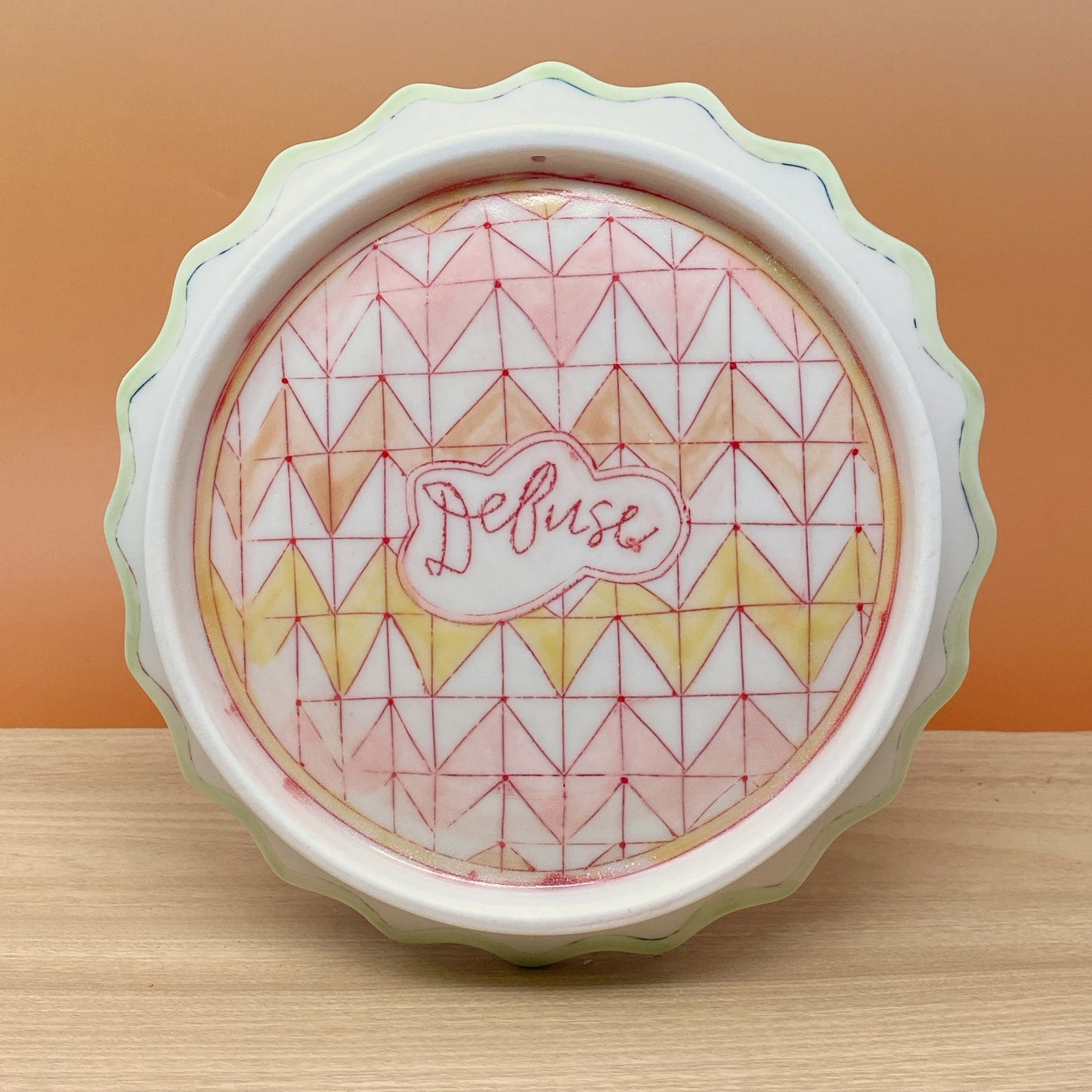 39_Lunch Plate: Vase with Flowers