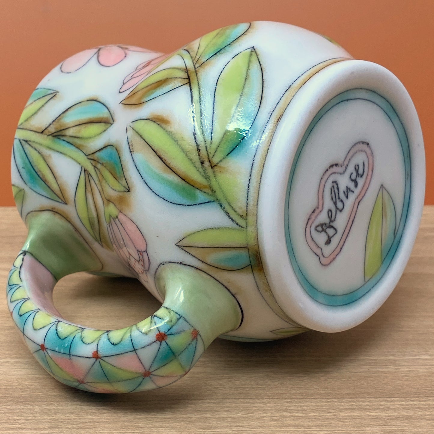 12_14oz Mug:Squirrel, Florals