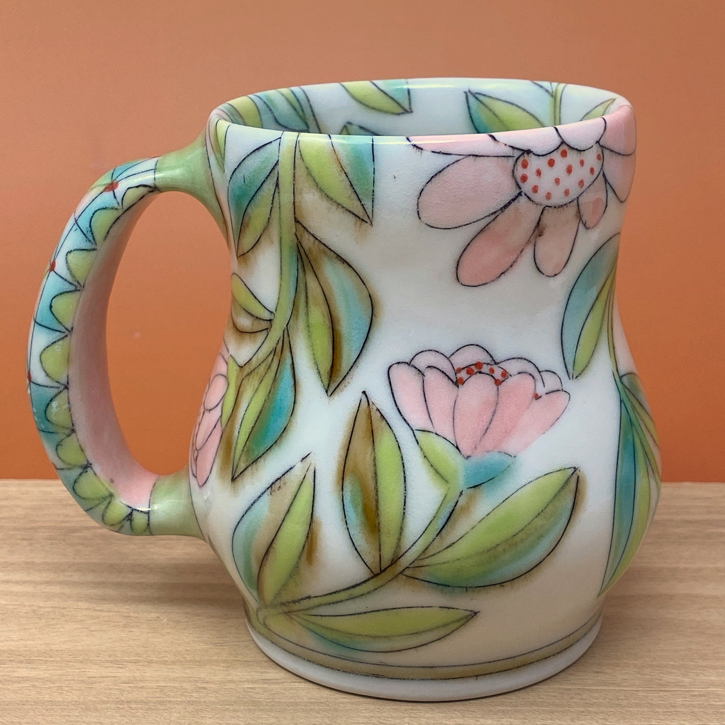 12_14oz Mug:Squirrel, Florals