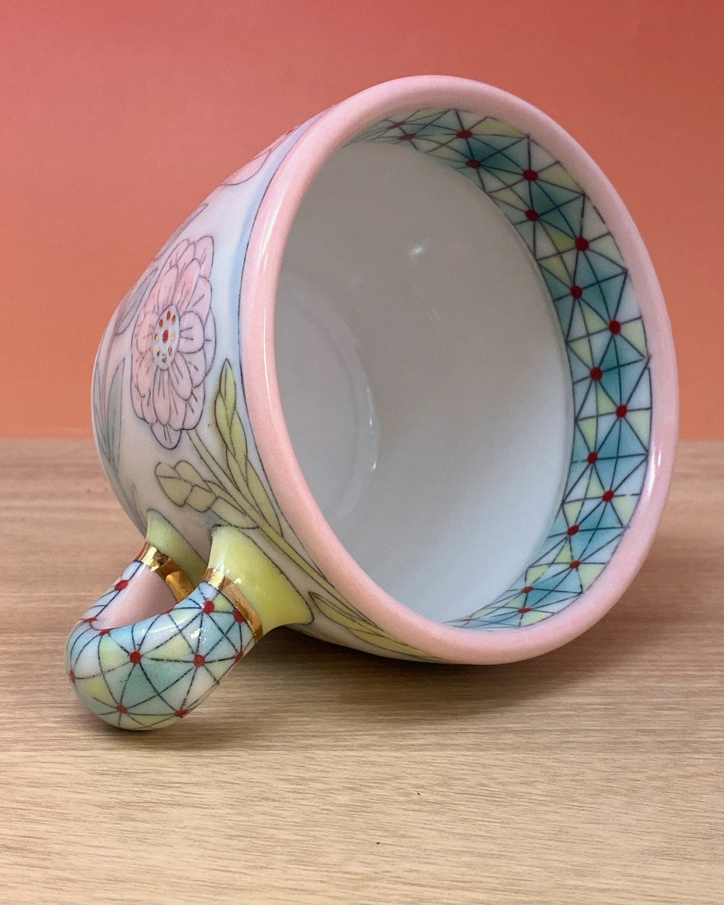 10_9oz Cup: Sparkle Floral