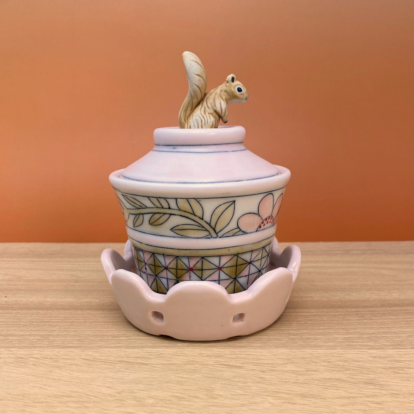 46_Salt Cellar with Squirrel Spoon Pink