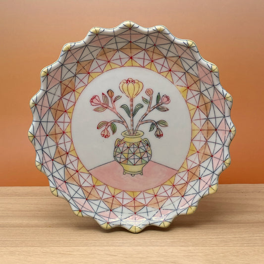 39_Lunch Plate: Vase with Flowers