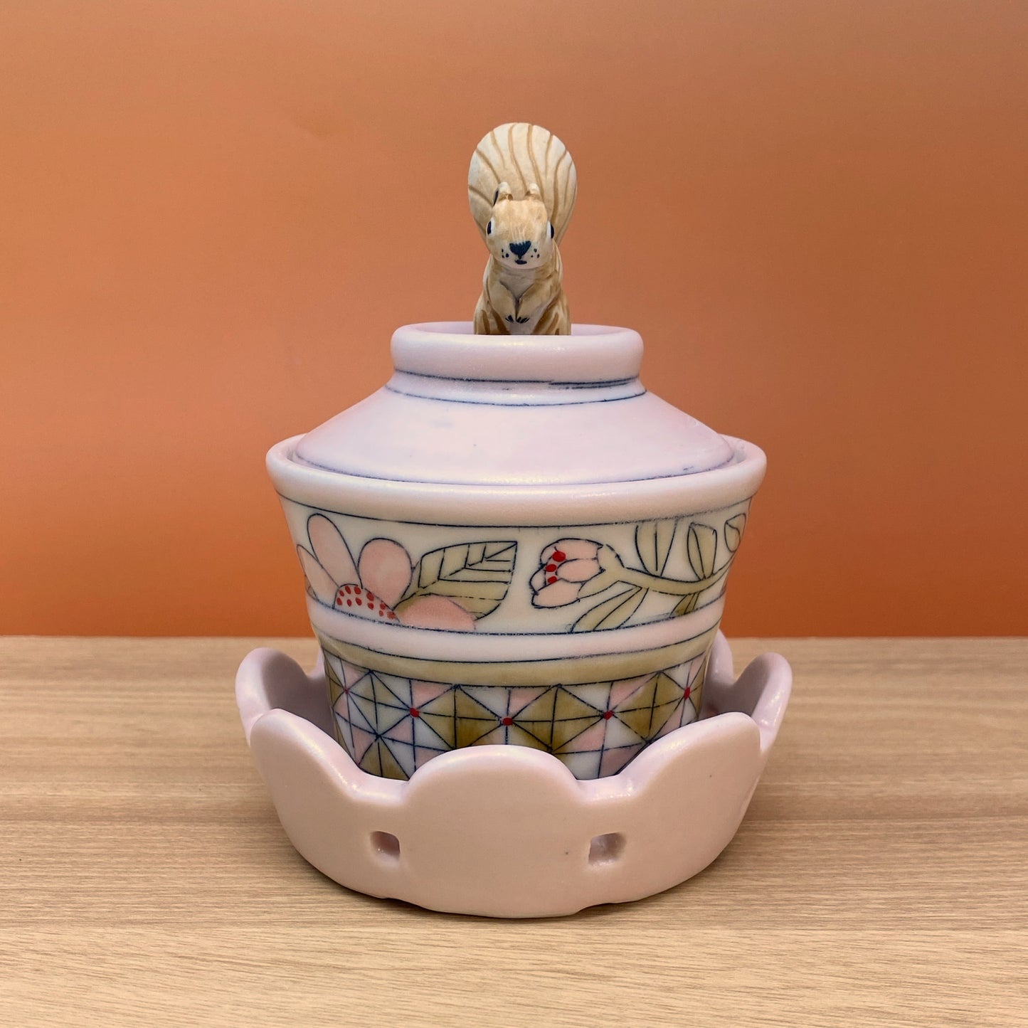 46_Salt Cellar with Squirrel Spoon Pink