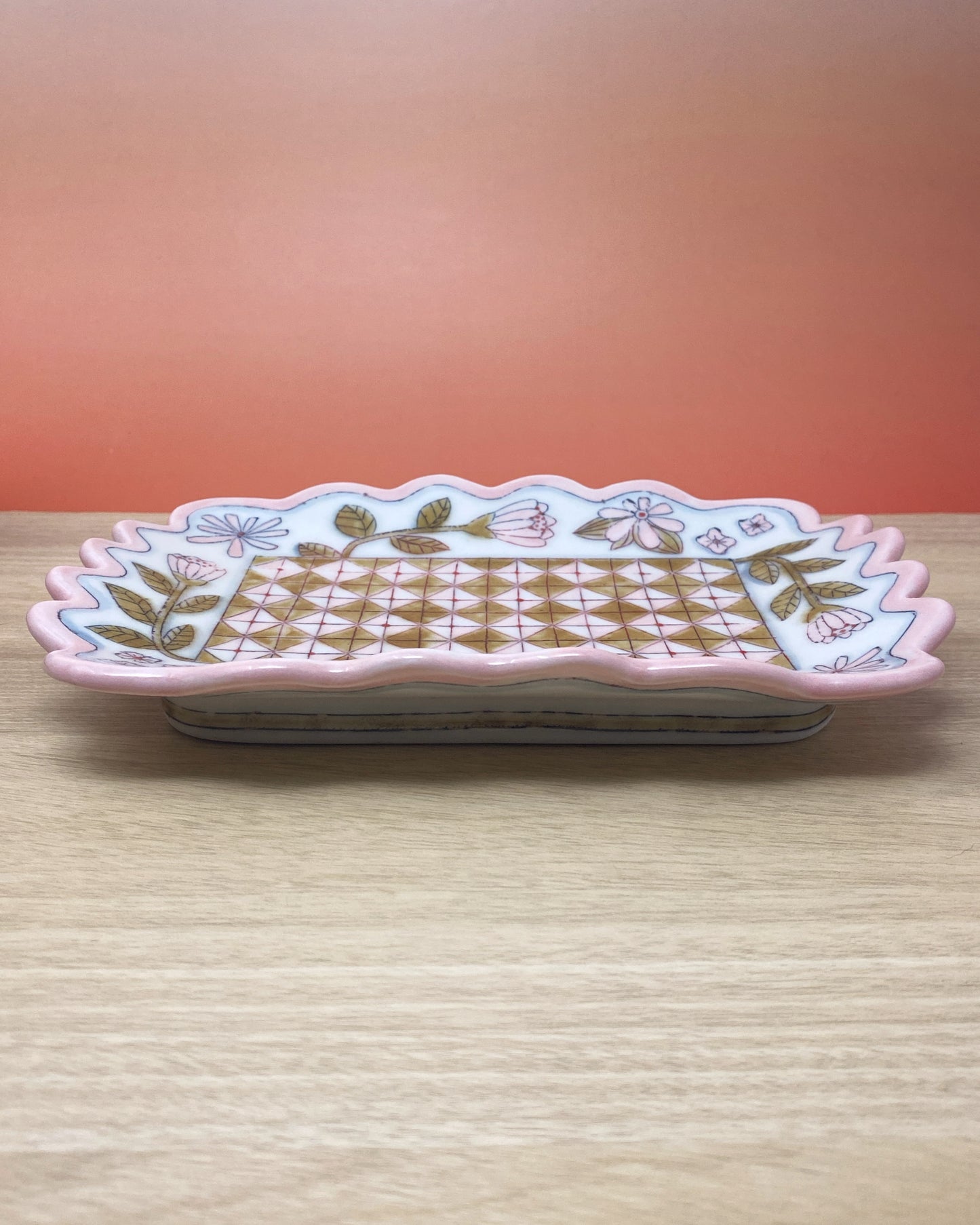 01_Rectangular Tray: Floral