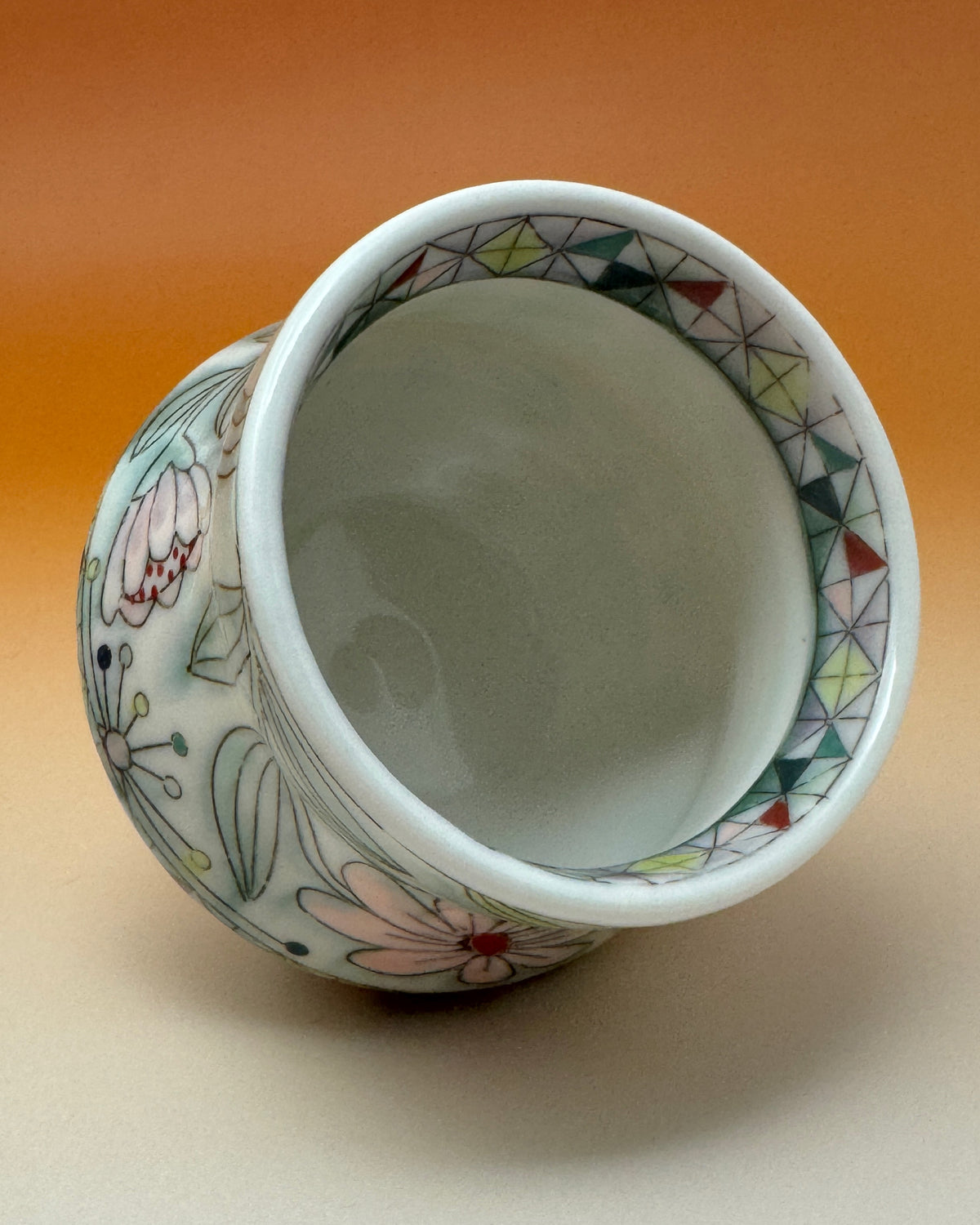 22_10oz Floral Cup 3.5" tall