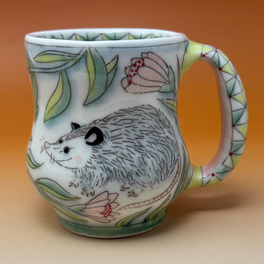 01_14oz Opossum Mug 4" tall