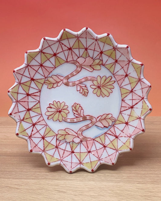 17_5.25” Small Plate: Flowers