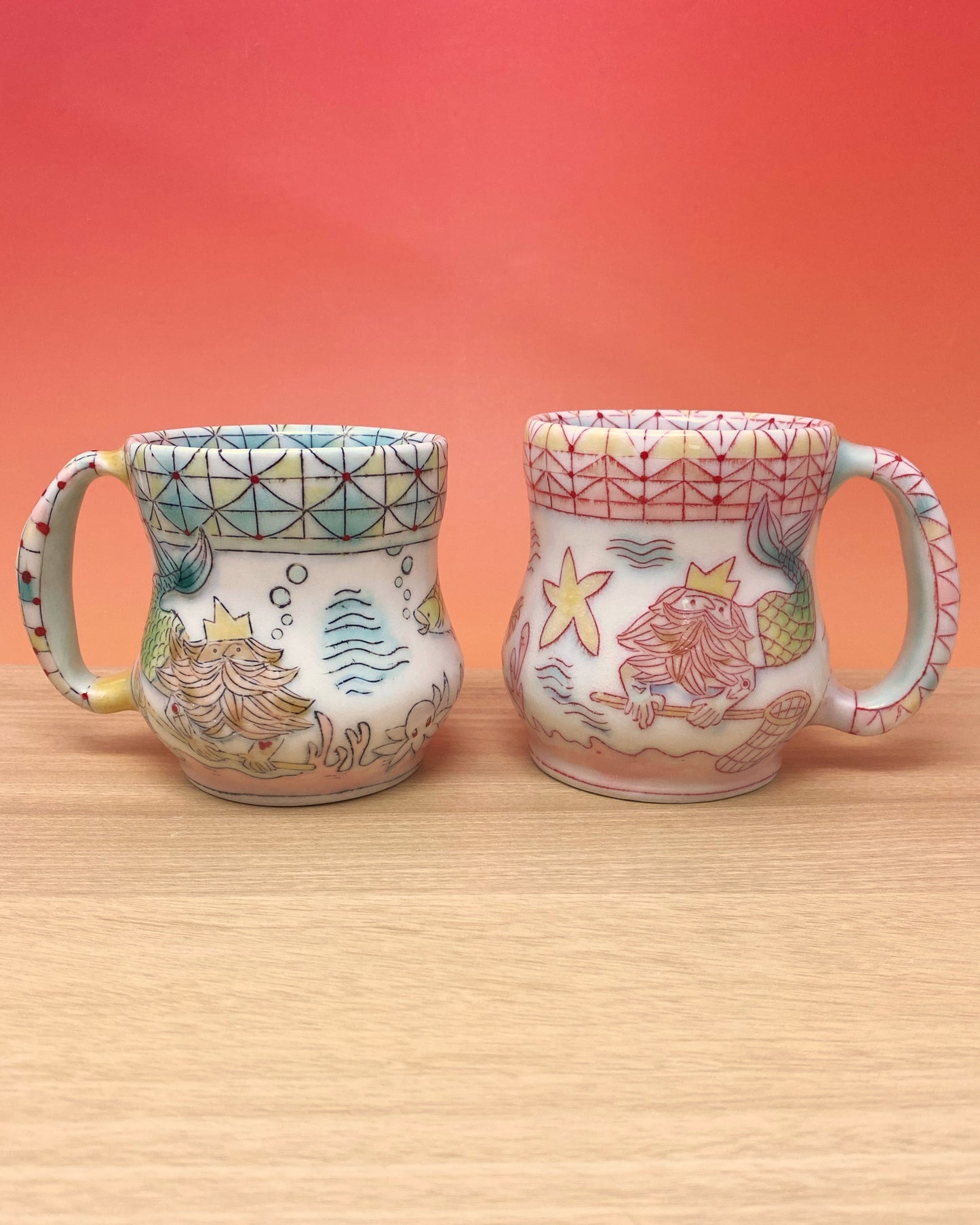 For Kate: MerMen Mugs