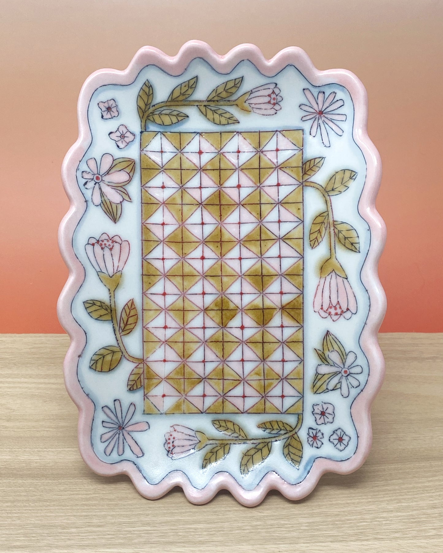 01_Rectangular Tray: Floral