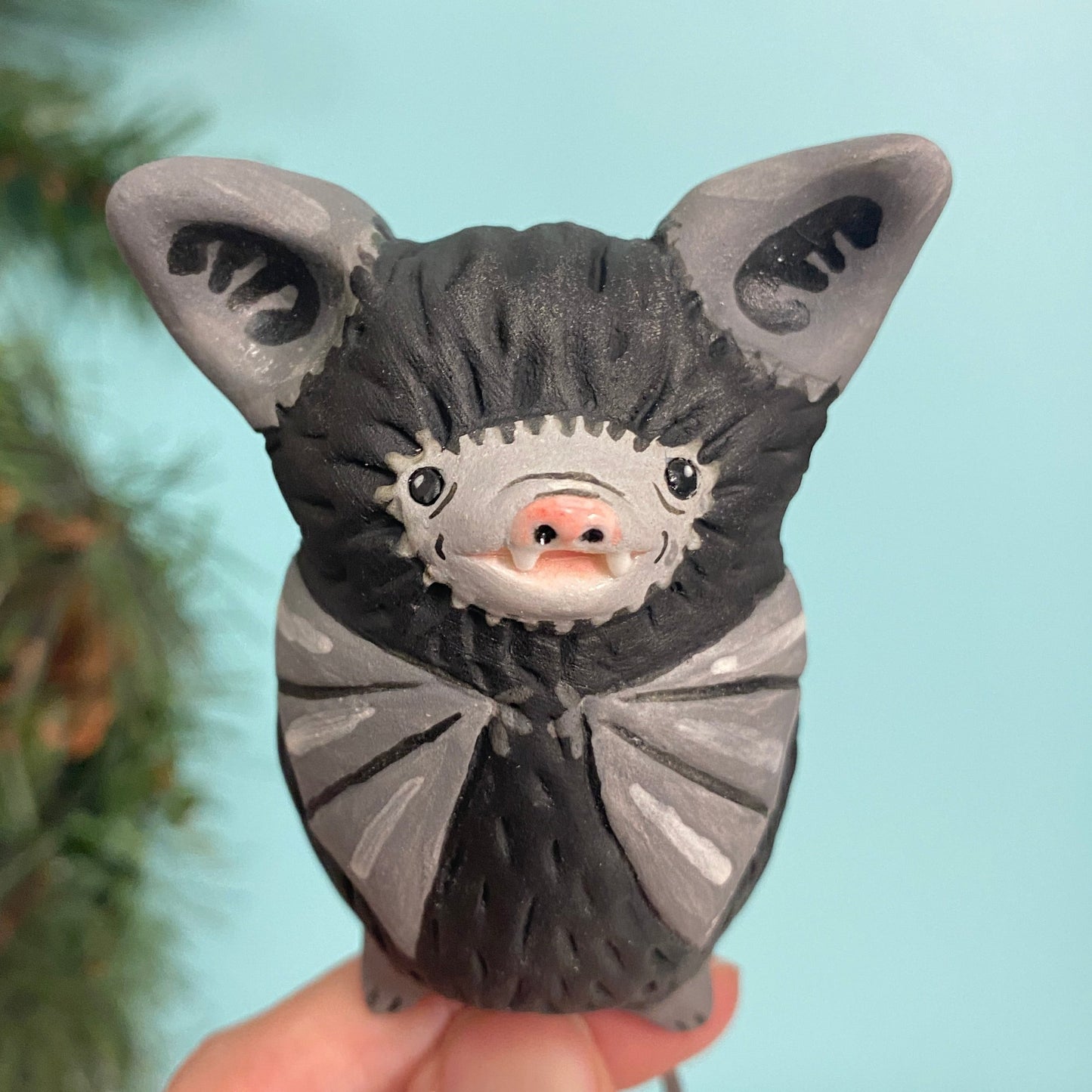 30C Large Black Bat Ornament