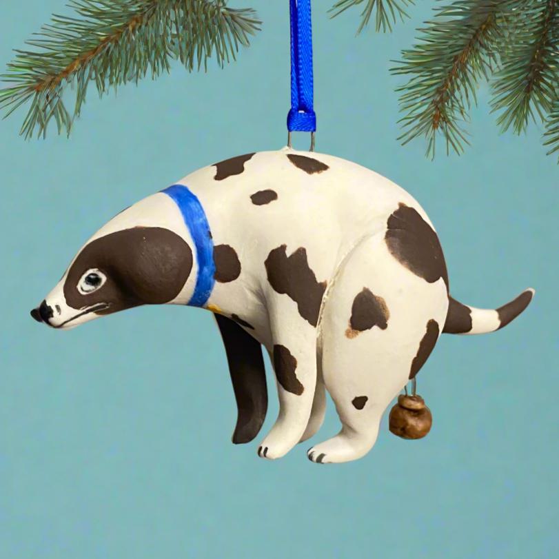 55 Pooping Dog Ornament