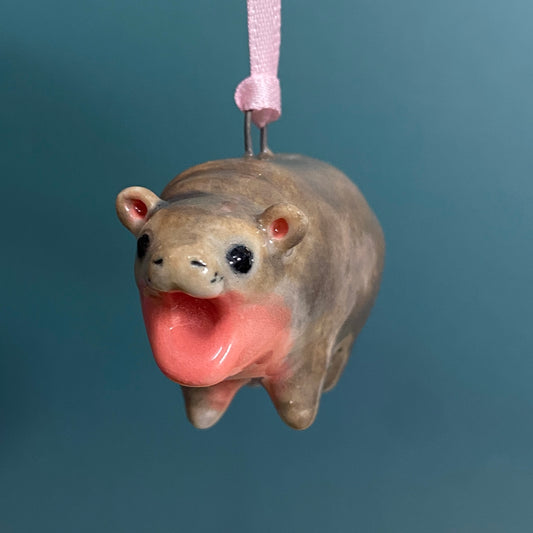 61A Baby Pygmy Hippo Ornament