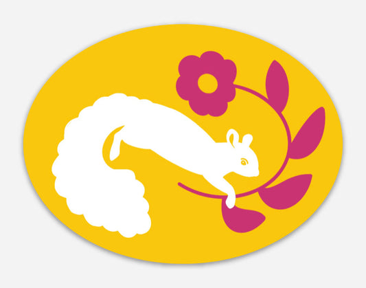 Vinyl Sticker: White Squirrel